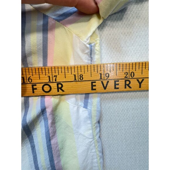 Christopher & Banks Womens Button Up Shirt Short Sleeve Size S Multicolor Stripe - Picture 9 of 12